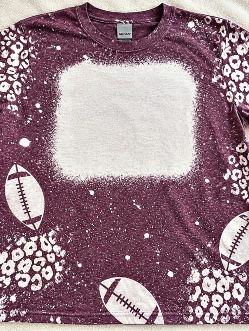 Old Navy Purple Football Animal Print Tee